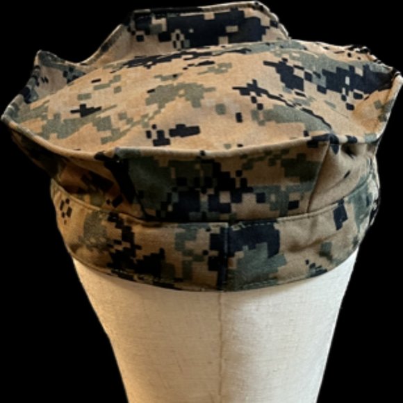 NWT - USMC Woodland MARPAT Patrol Cap - Picture 3 of 3